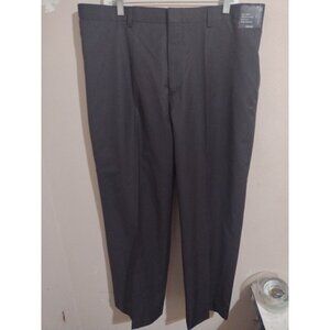 NWT Men's Structure Flat Front Super 150's Wrinkle Resistant Black Pants 40x32